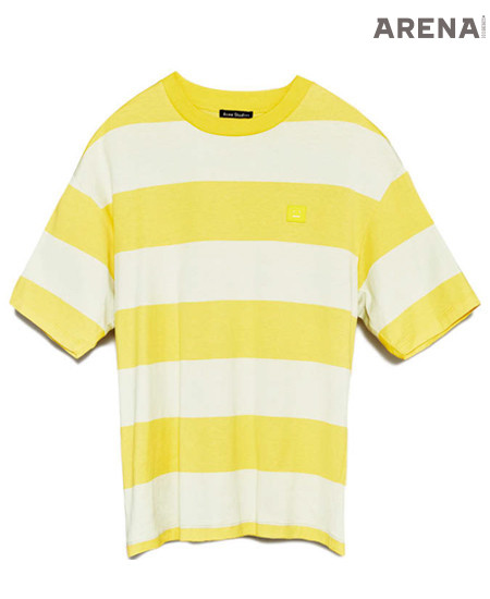ACNE STUDIOS
명랑한 느낌의 노란색 줄무늬 티셔츠 20만원대
아크네 스튜디오 제품.