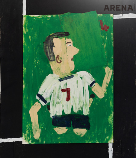 Tottenham Colours, 4 Goals, 2020(Photo by Jo Moon Price) ⓒ Rose Wylie
