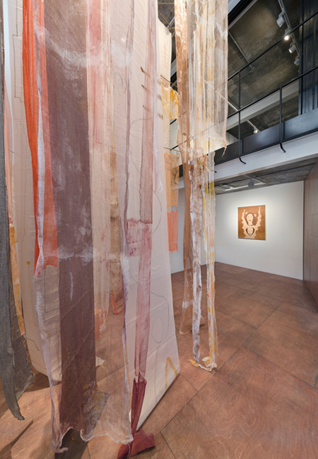 Quipu girok (knot record), installation view, Lehmann Maupin Seoul, February 18~April 24, 2021, photo by onart studio, courtesy Cecilia Vicuna and Lehmann Maupin, New York, Hong Kong, Seoul, and London.