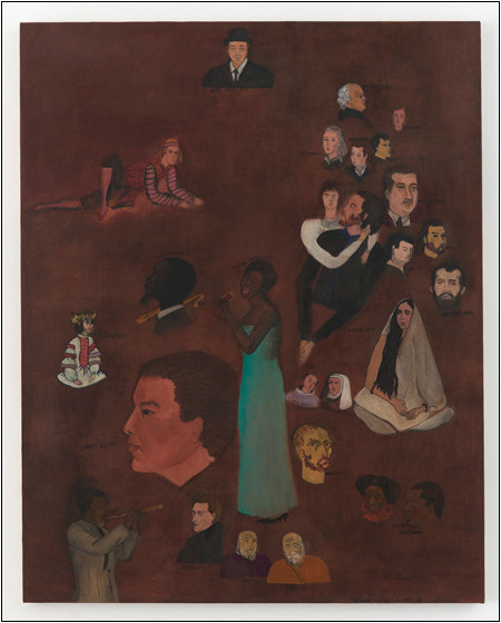 Amados, September
1969, oil on canvas,
91.4×72.4cm, courtesy
Cecilia Vicuna and
Lehmann Maupin, New
York, Hong Kong, Seoul,
and London.