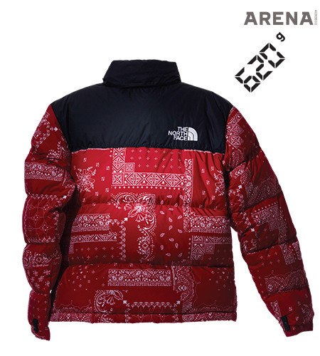 페이즐리 패턴 노벨티 눕시 푸퍼 재킷 약 620g 35만9천원 노스페이스 제품.